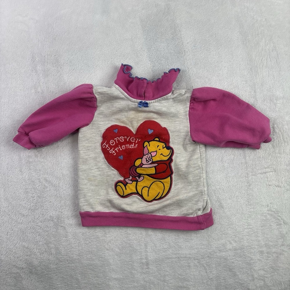 VTG Winnie The Pooh Forever Friends Toddler Sweatshirt Stains 2T